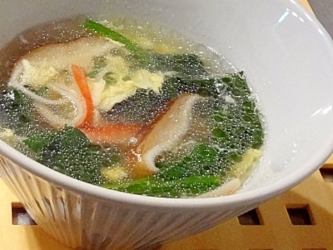 冷凍しいたけで簡単おいしい中華スープ